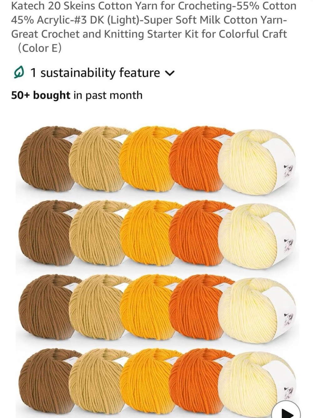 20 Skeins Cotton Yarn Lot DK Light Crochet Knitting Bundle New